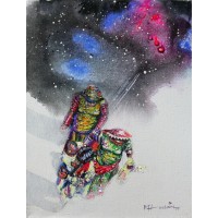 Hussain Chandio, 12 x 14 Inch, Acrylic on Canvas, Figurative Painting-AC-HC-090
